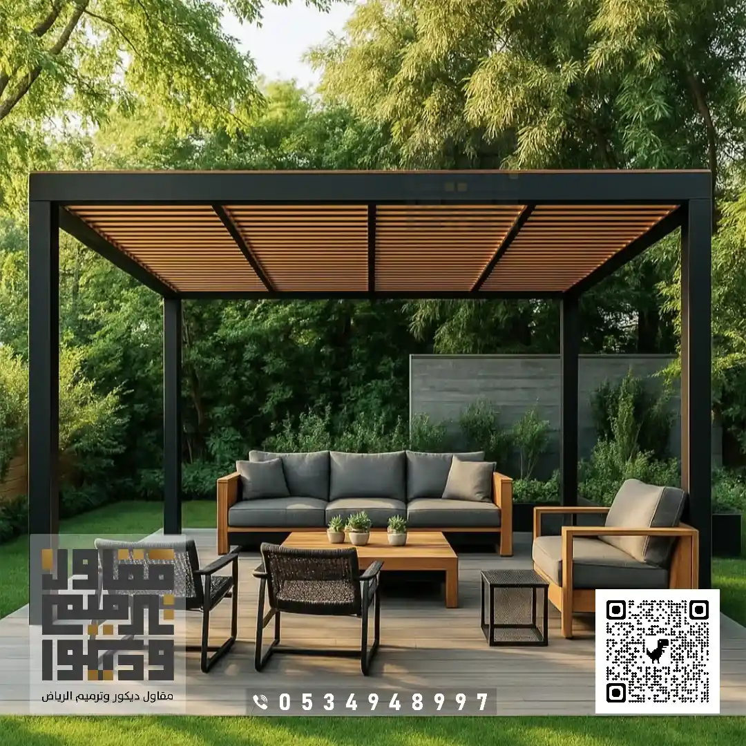 برجولات حديد في حي العارض في الرياض