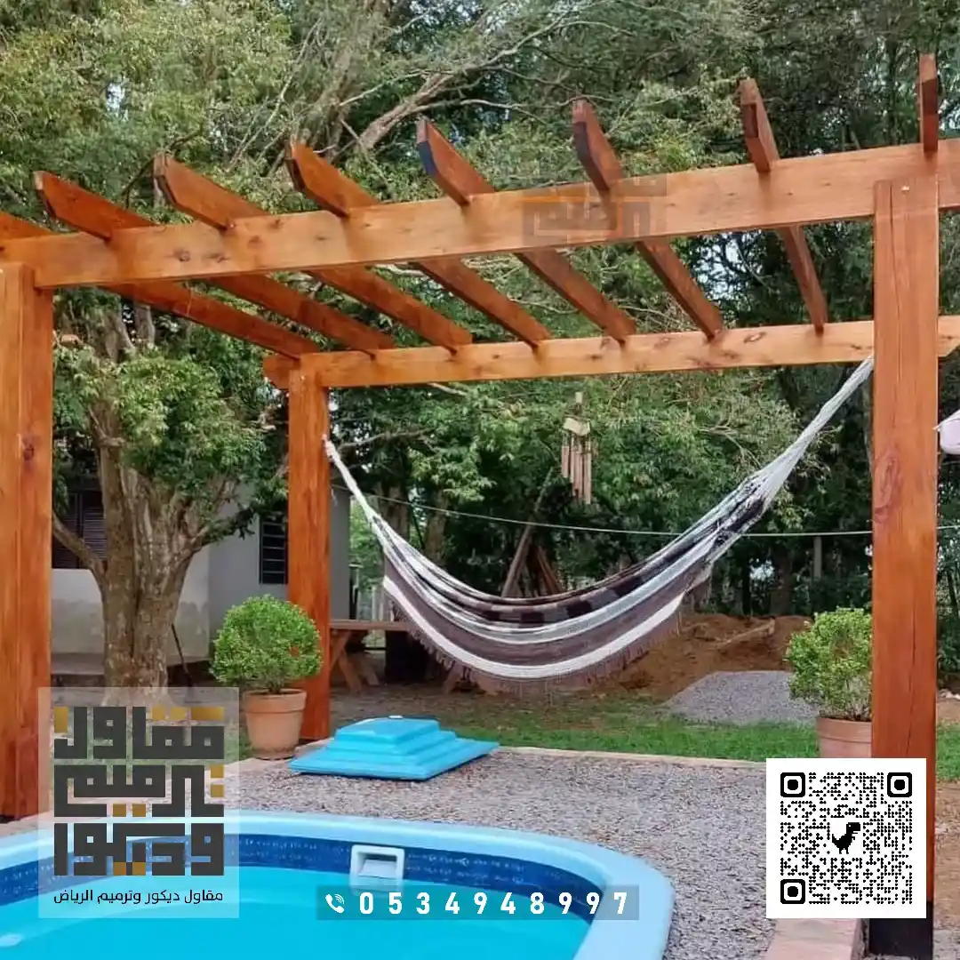 برجولات خشب حي النفل بالرياض