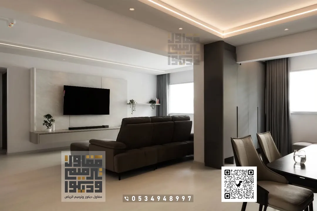 تركيب ديكور شاشات التلفزيون بالرياض 2026 ديكورات تلفزيون مودرن بالرياض 27 تلفزيون جداري في حي السليمانية في الرياض