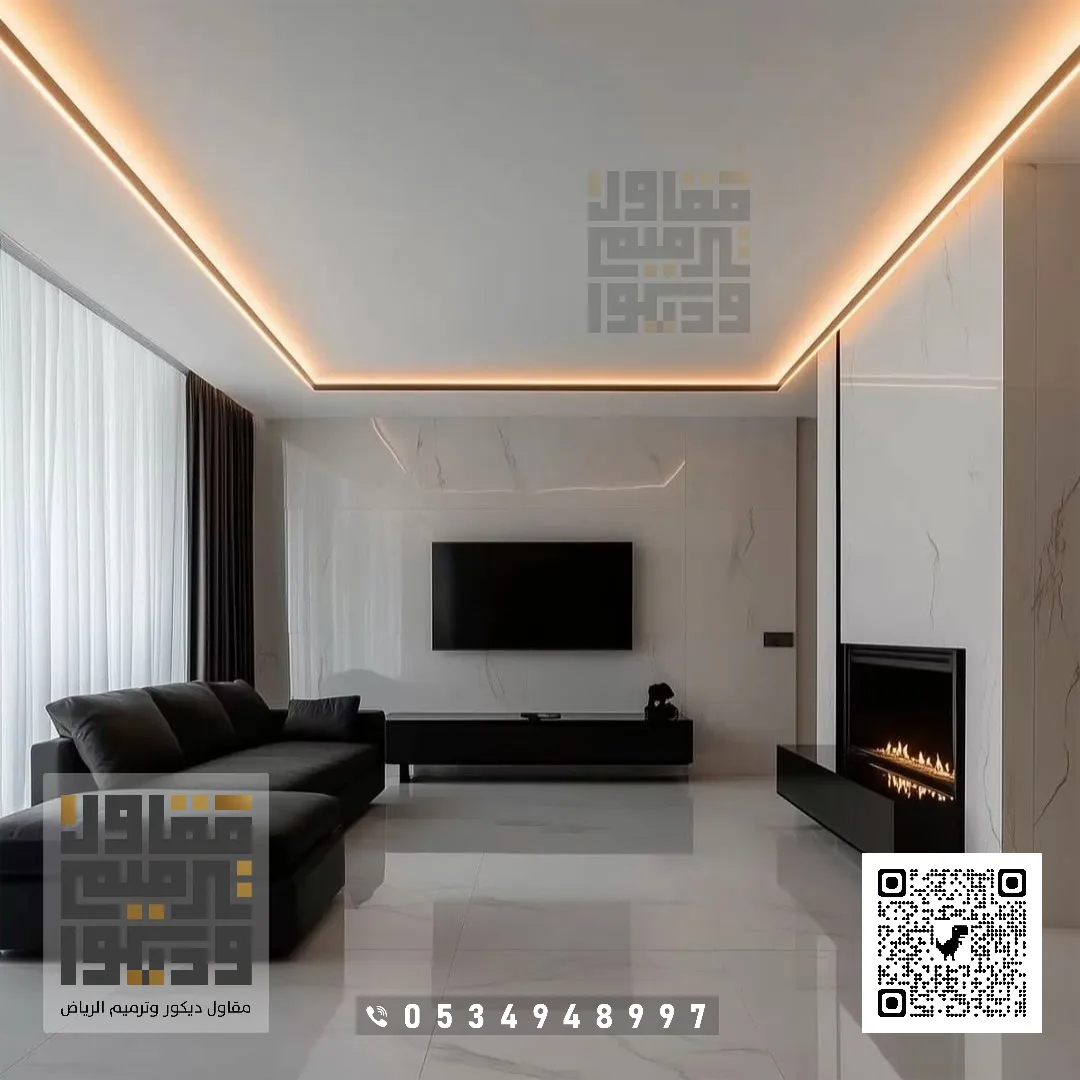 تركيب ديكور شاشات التلفزيون بالرياض 2026 ديكورات تلفزيون مودرن بالرياض 33 ديكور حائط الشاشة بالرياض حي القادسية