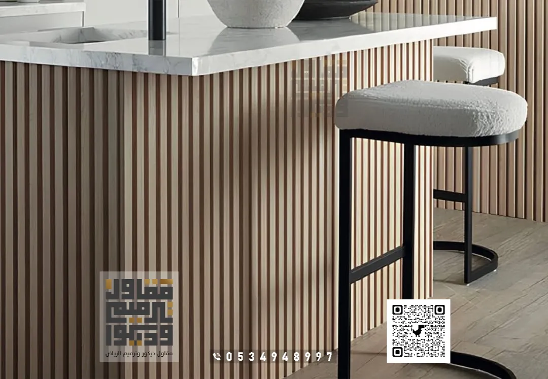 معلم ديكورات بديل خشب في الرياض 2026 أحدث أشكال بديل الخشب بالرياض 9 ديكورات بديل ألخشب مداخل حي الواحة في الرياض