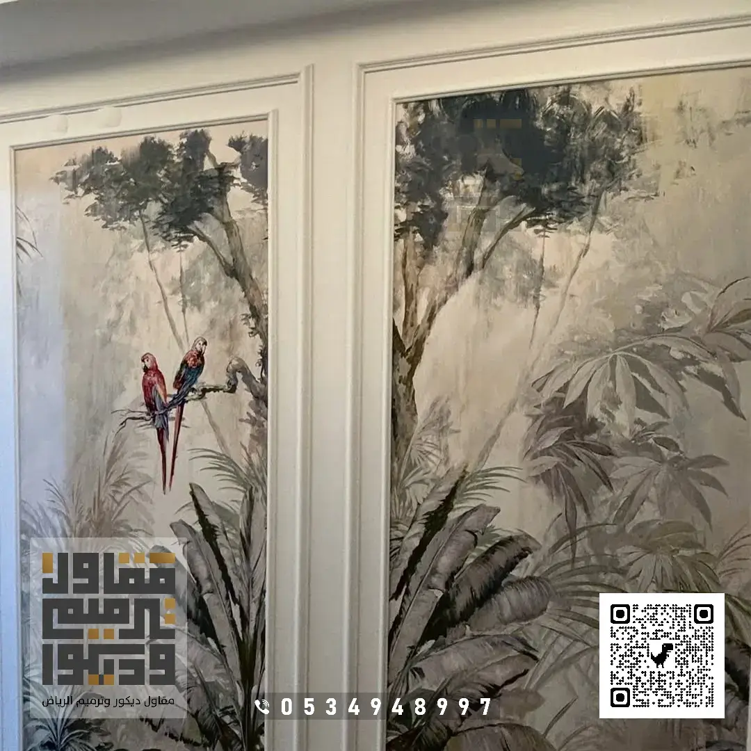 معلم تركيب ورق جدران في الرياض 2026 فني تركيب ورق حائط بالرياض 14 رسومات ورق جدران في حي الربيع بالرياض